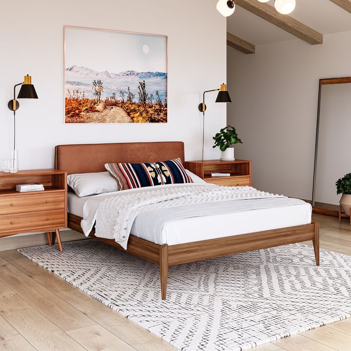 Modern Leather Show Wood Bed-King thumbnail 4