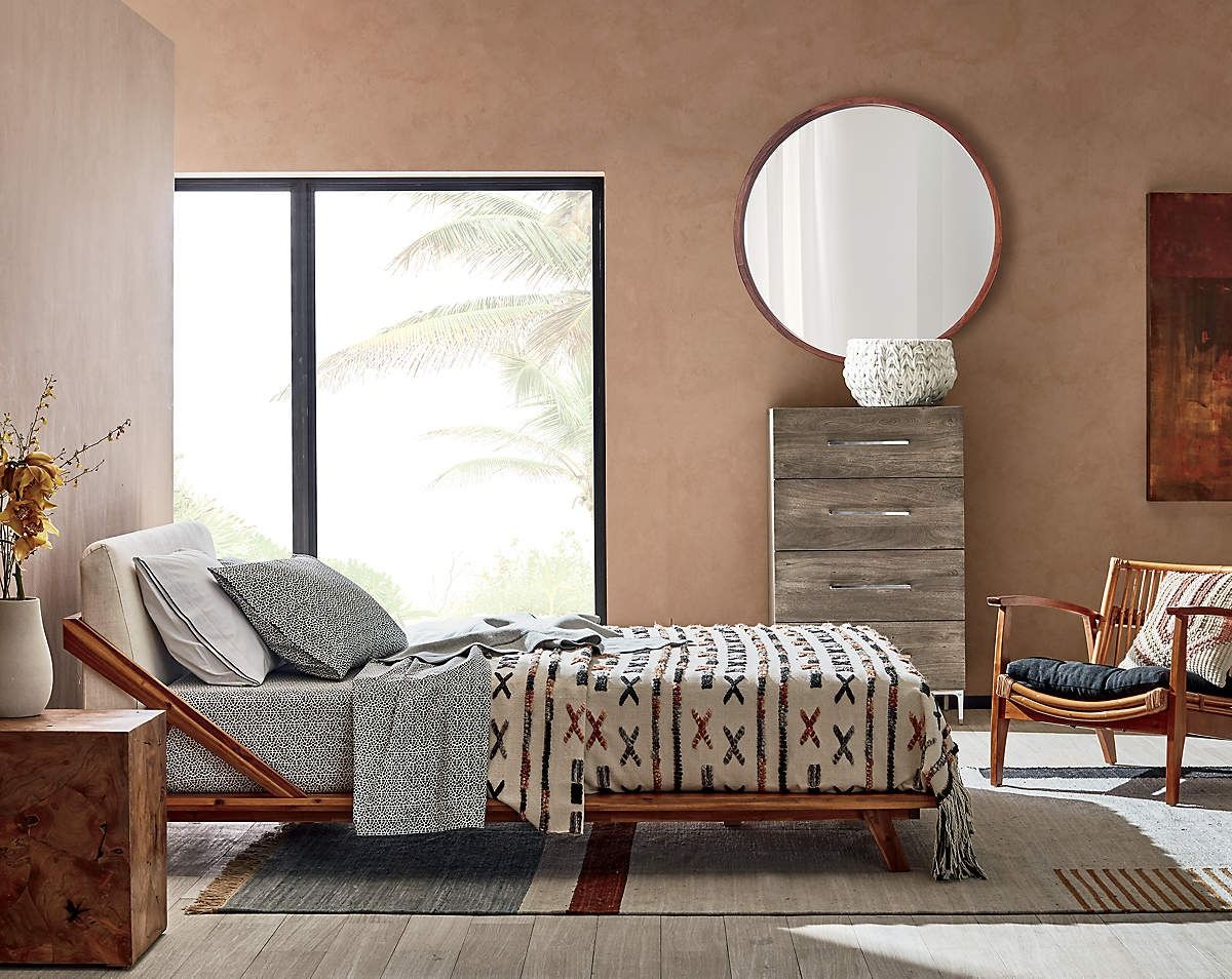 DROMMEN ACACIA WOOD KING BED thumbnail 2