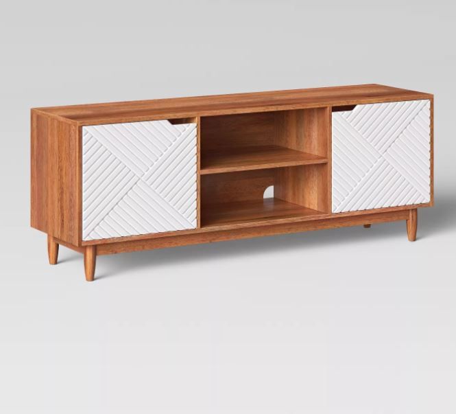 Touraco TV Stand White Brown White Opalhouse thumbnail 3
