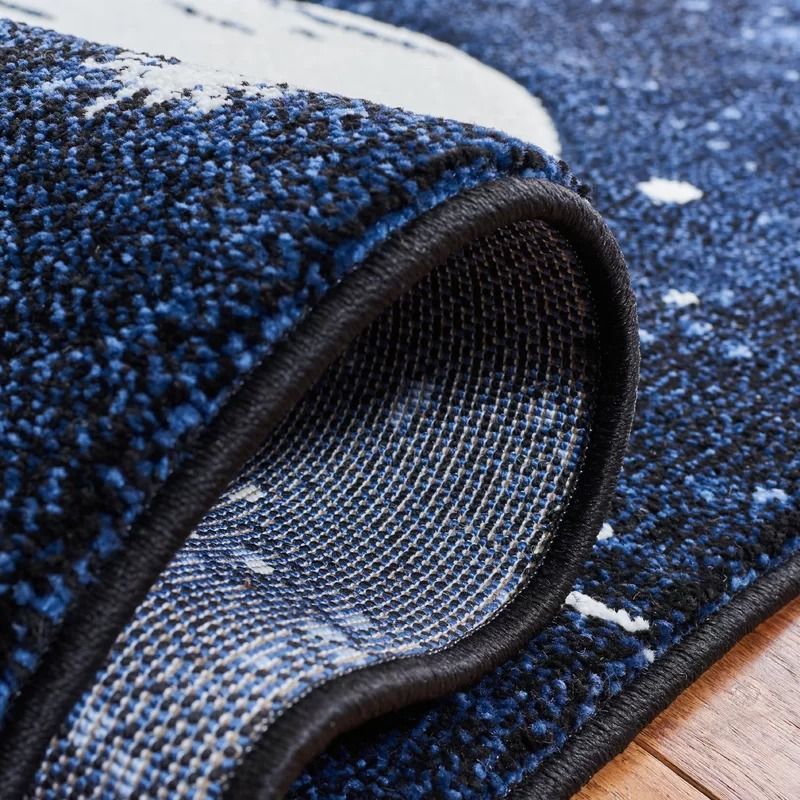 Baillie Dark Blue or Light Blue Area Rug-8'x8' thumbnail 4