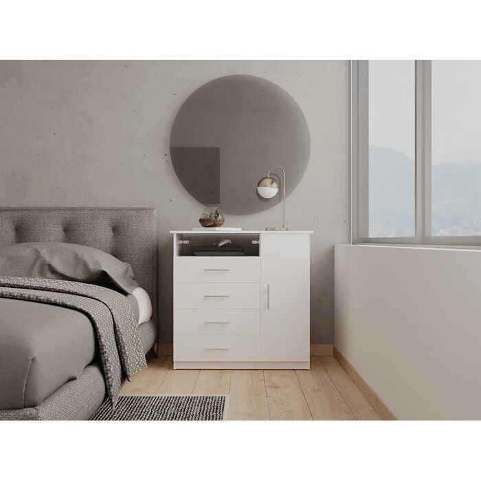 Bohdan 4 Drawer Combo Dresser thumbnail 4
