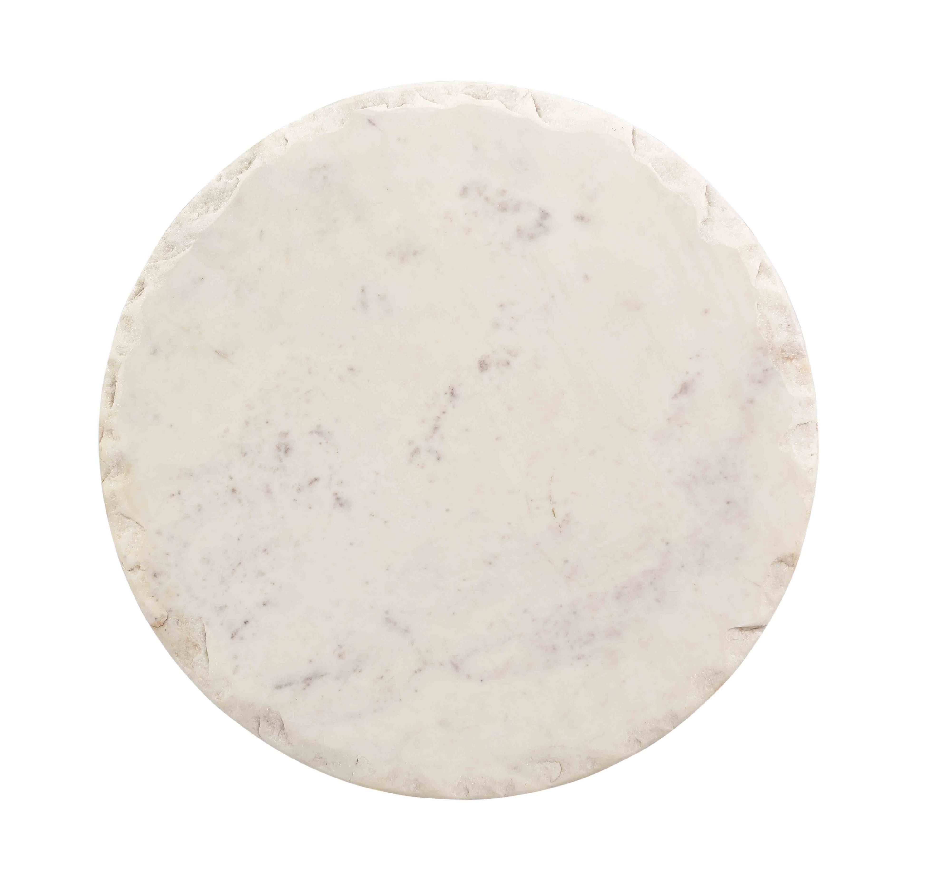 ORBITAL WHITE MARBLE SIDE TABLE thumbnail 4