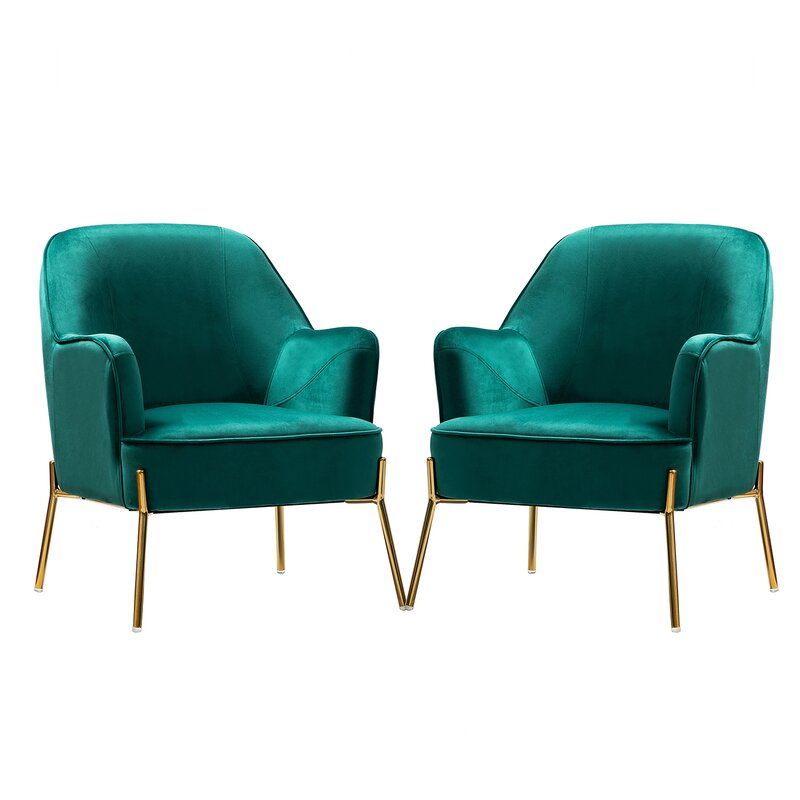 Cleo Wide Velvet Armchair thumbnail 7