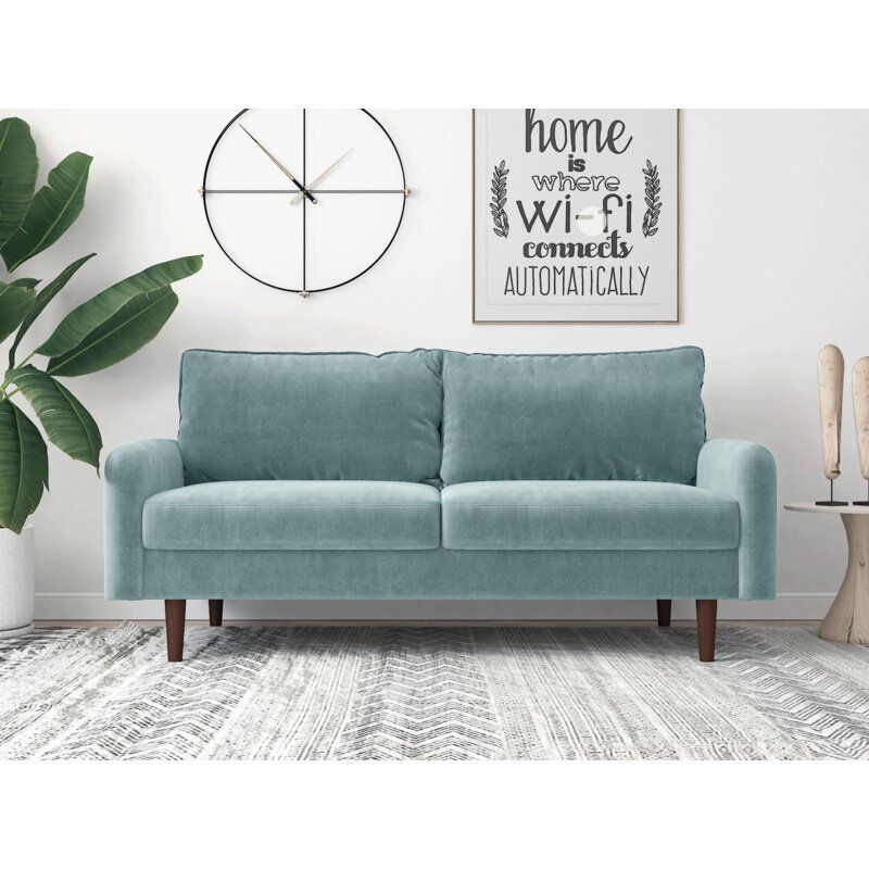 Britany Velvet Round Arm Sofa thumbnail 4