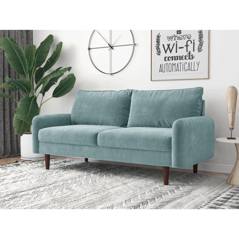 Britany Velvet Round Arm Sofa thumbnail 5