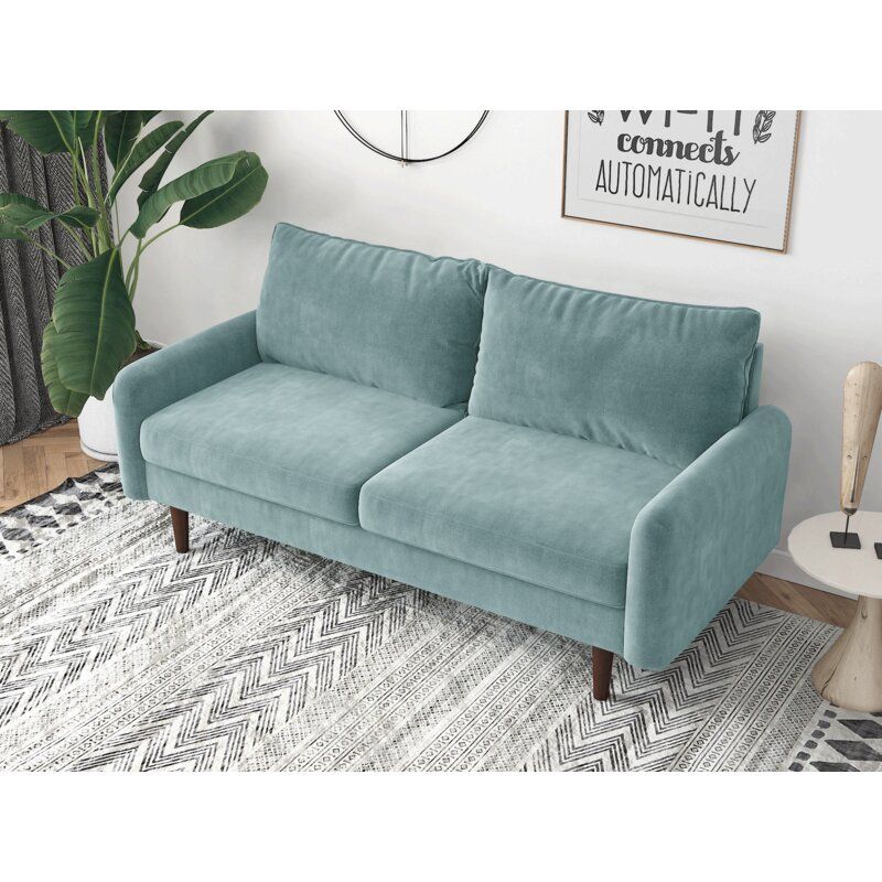 Britany Velvet Round Arm Sofa thumbnail 7