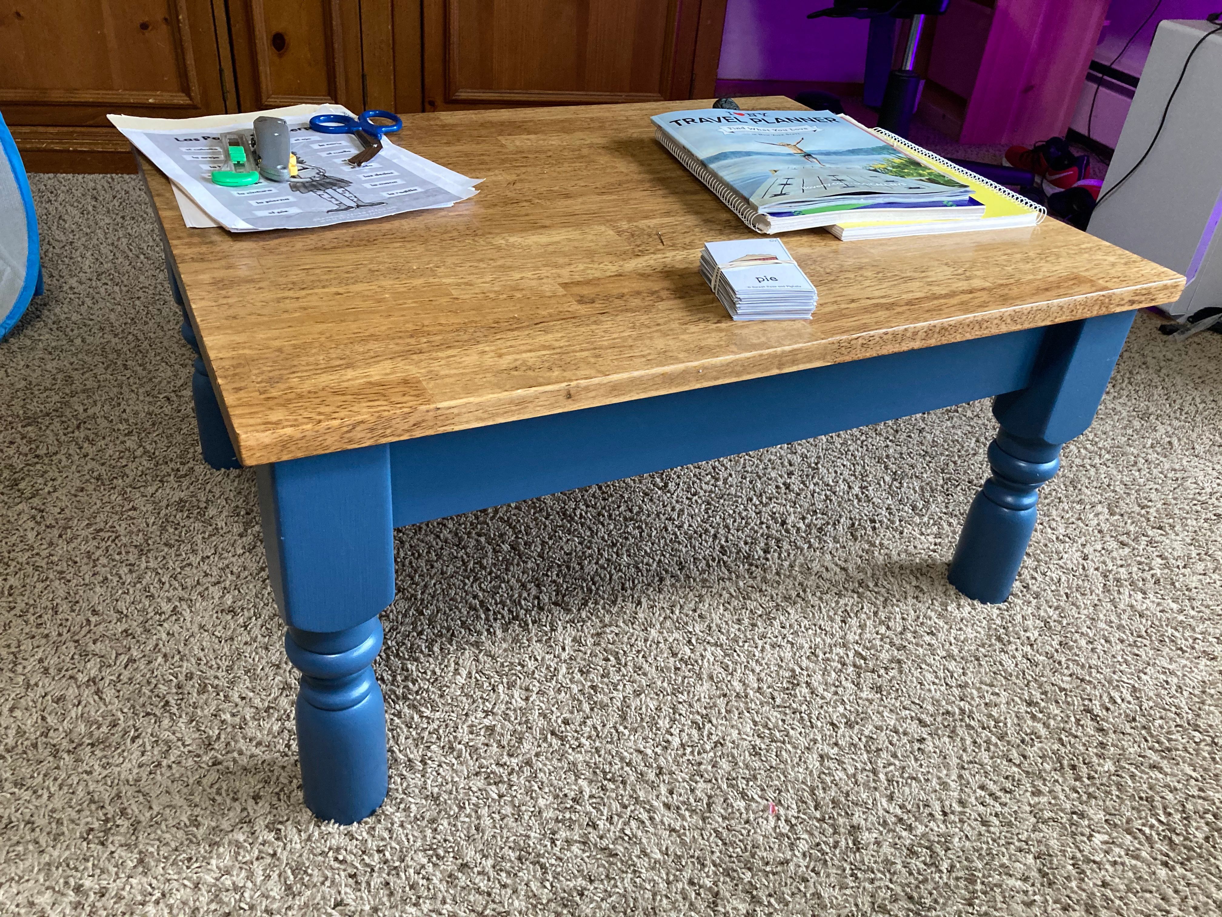 Customer Blue Leg Coffee Table thumbnail 4