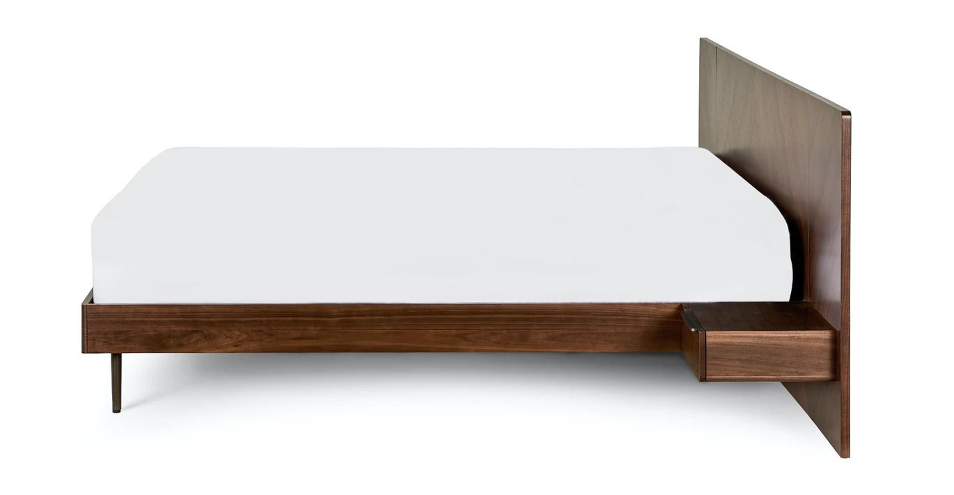 Nera Walnut Bed with Nightstands-King thumbnail 4