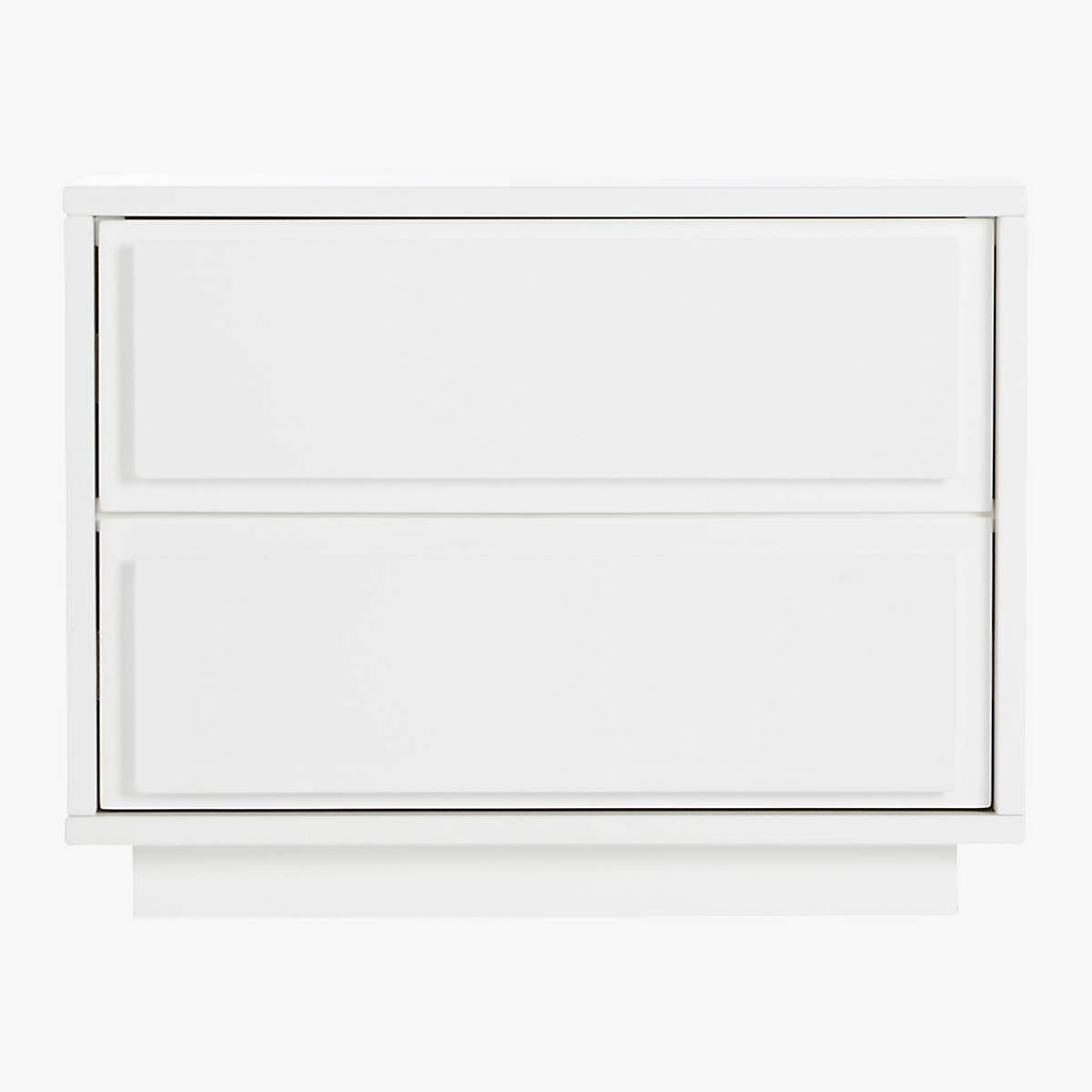 Gallery White 2 Drawer Nightstand thumbnail 3