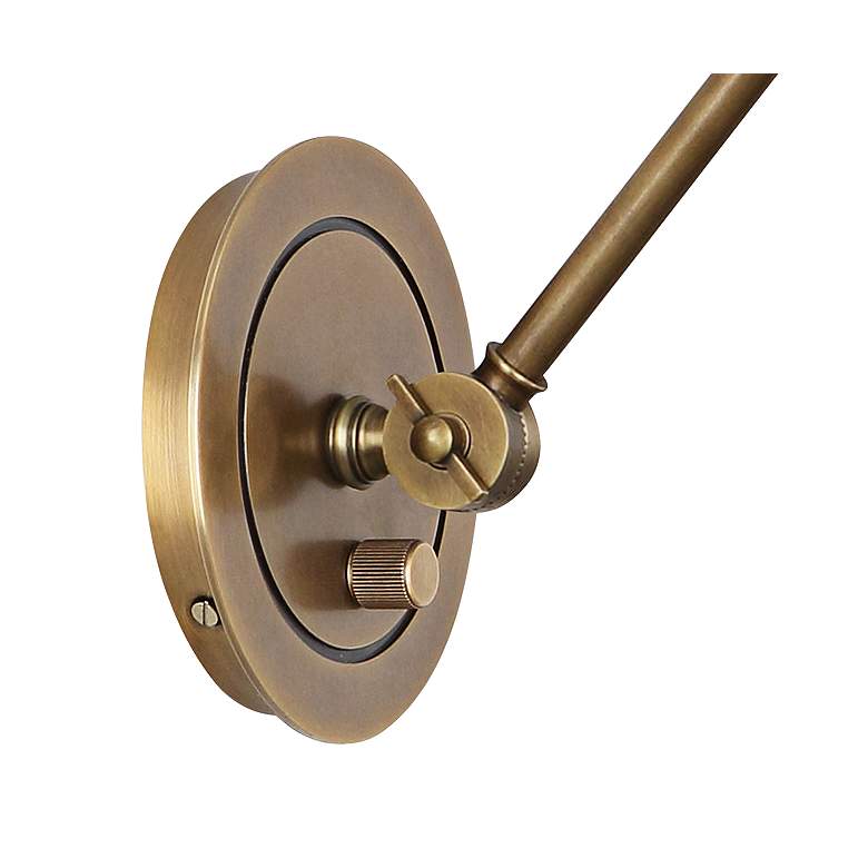 Robert Abbey Alloy Warm Brass Plug In Swing Arm Wall Lamp thumbnail 3