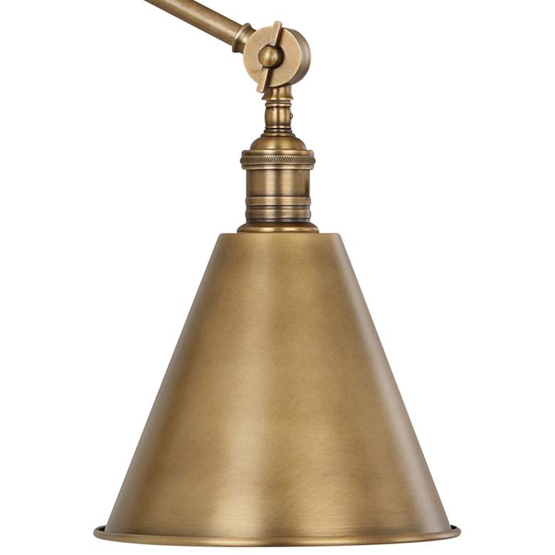 Robert Abbey Alloy Warm Brass Plug In Swing Arm Wall Lamp thumbnail 4
