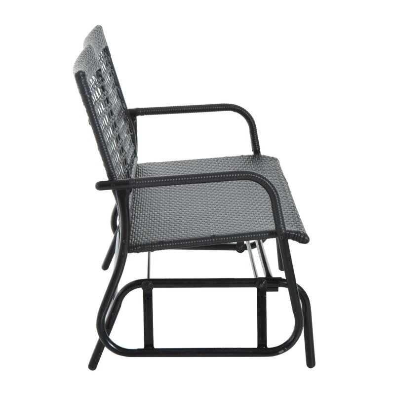 Shupe Steel Rattan Glider Bench thumbnail 7