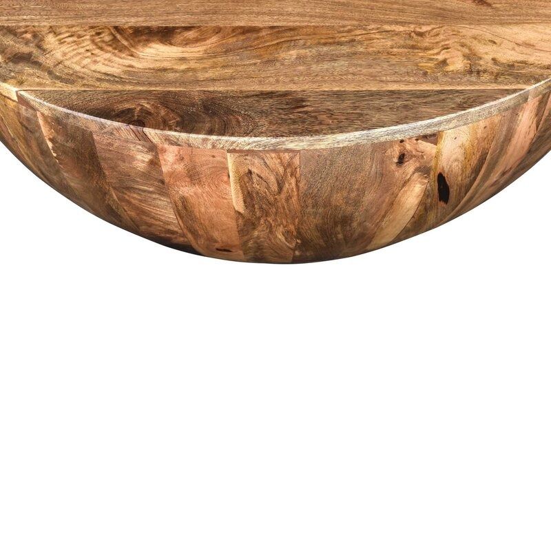 Beliveau Solid Wood Drum Coffee Table thumbnail 5