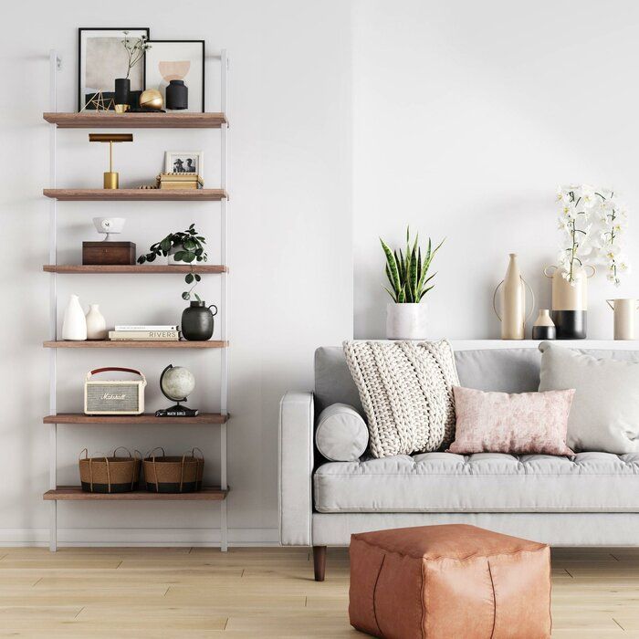Dawud 85 H x 30 W Metal Ladder Bookcase thumbnail 2
