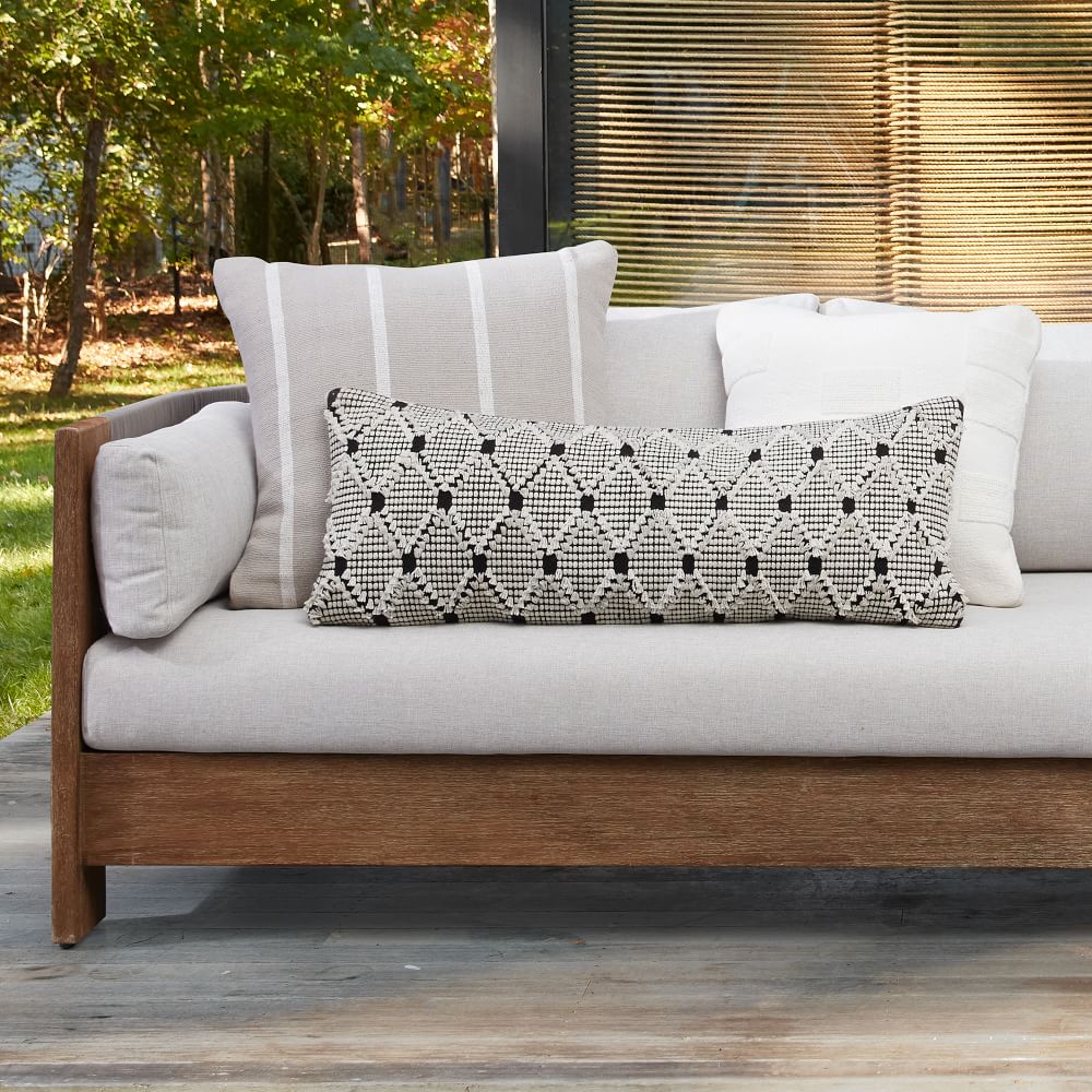 Fringe Diamond Indoor Outdoor Pillow thumbnail 4