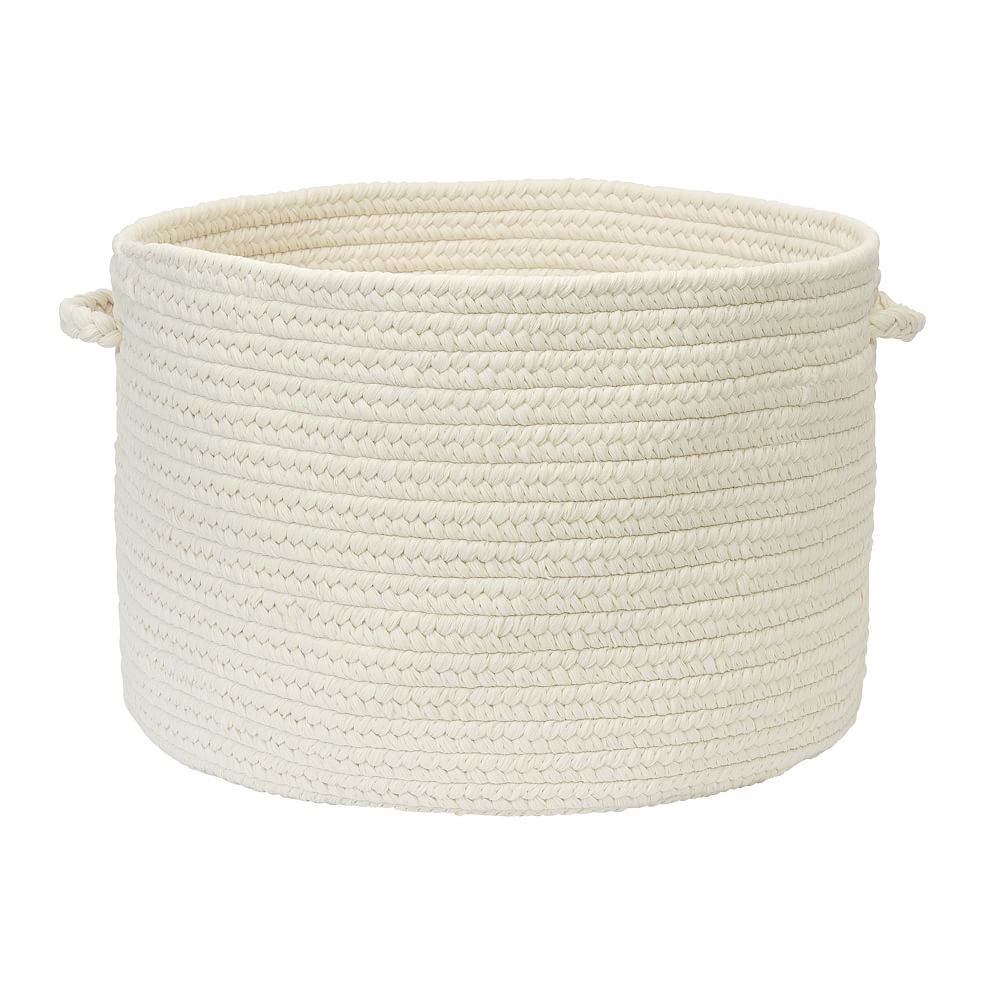 Indoor Outdoor Woven Baskets White thumbnail 3