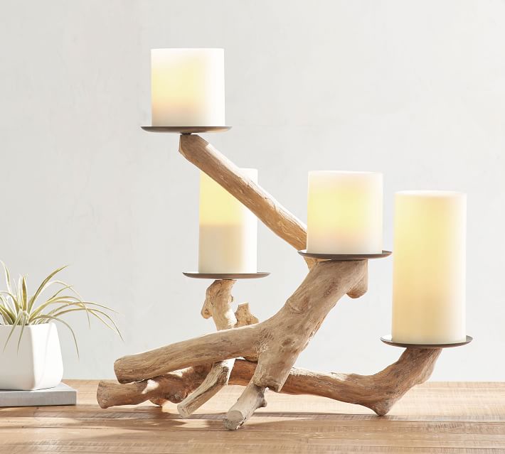 Handmade Driftwood Pillar Holder thumbnail 2
