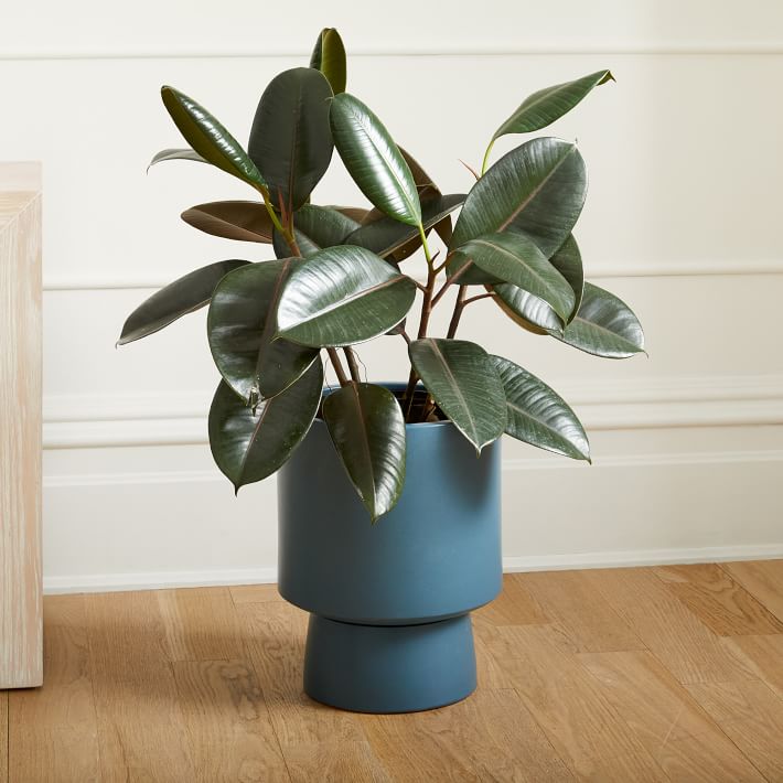 Bishop Indoor Outdoor Pedestal Planters Tall Marina Blue thumbnail 5