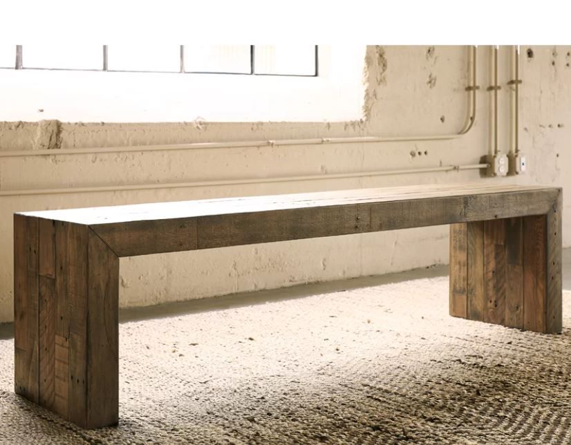 Gino Solid Wood Bench thumbnail 2