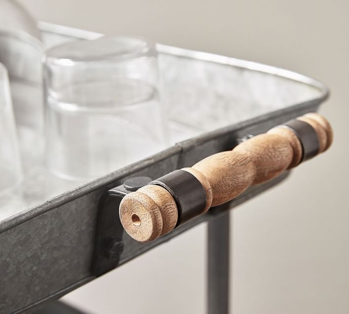 Rainier Galvanized Storage Cart thumbnail 3