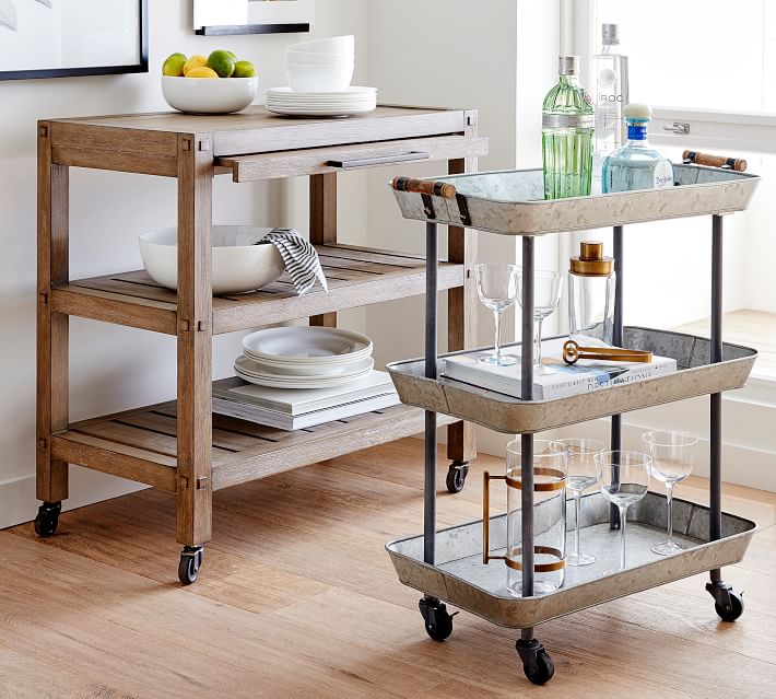 Rainier Galvanized Storage Cart thumbnail 4