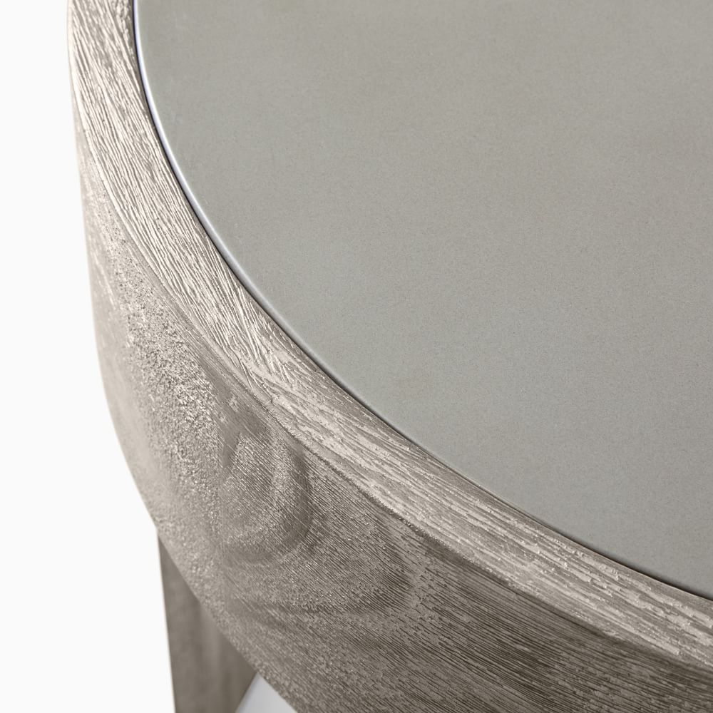 Portside Outdoor Round Concrete Side Table thumbnail 2