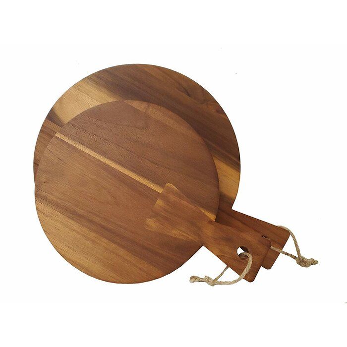 Rustic Serving Denmark 2 piece Acacia Wood Round Cutting Board Set (Set of 2) Denmark thumbnail 5