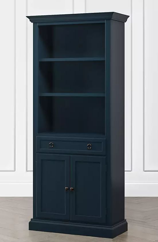 Cameo Indigo Storage Bookcase with Full Crown thumbnail 5