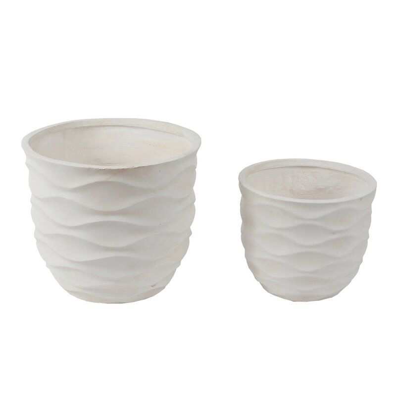 2 Piece Magnesium oxide Pot Planter Set thumbnail 4