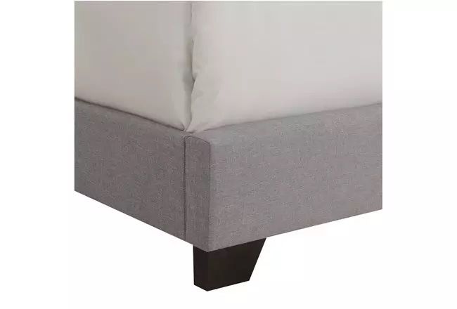 Smoke Grey Button Diamond Tufted Upholstered Bed-Full thumbnail 5