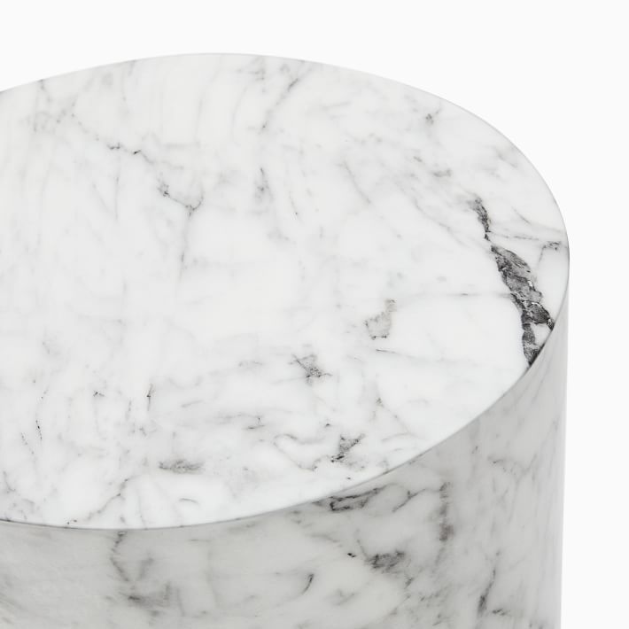 Marbled Drum Outdoor Side Table thumbnail 2