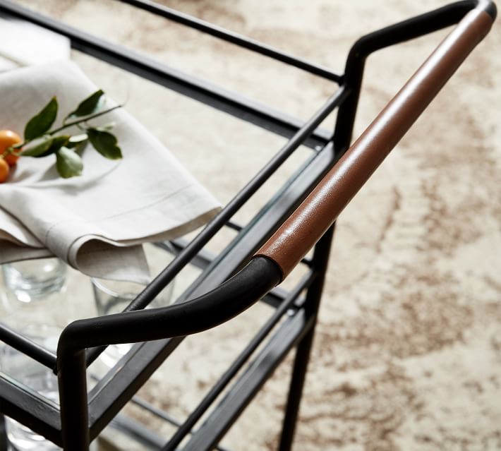 Hugo Metal Bar Cart (29") thumbnail 4