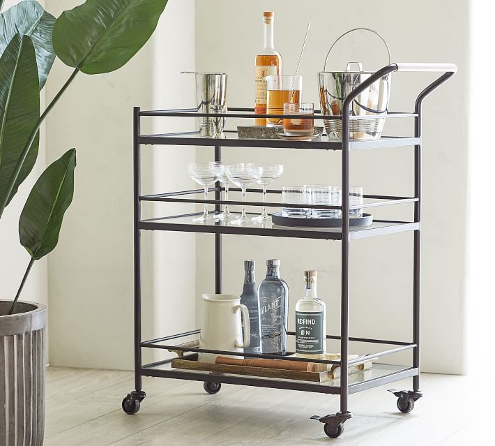 Hugo Metal Bar Cart (29") thumbnail 5