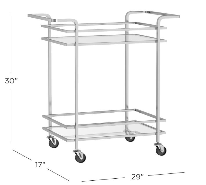 Skylar Metal Bar Cart thumbnail 3