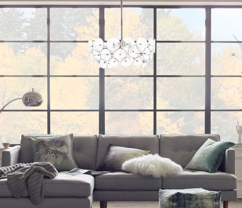 Glass Disk Chandelier thumbnail 2