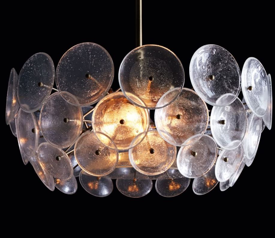 Glass Disk Chandelier thumbnail 3