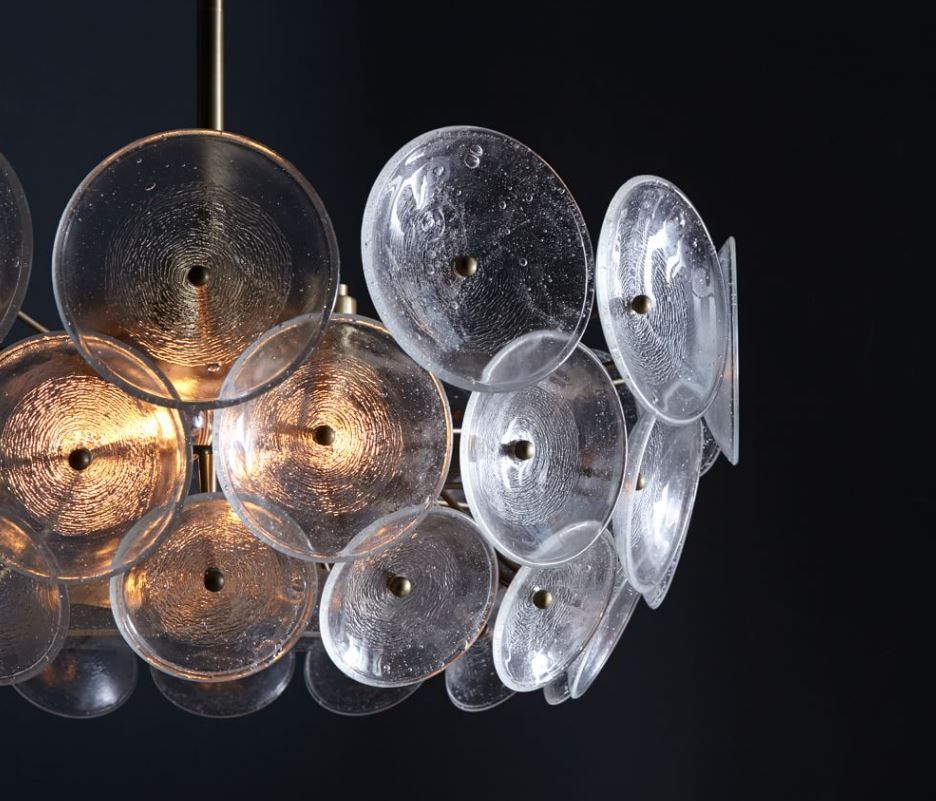 Glass Disk Chandelier thumbnail 4