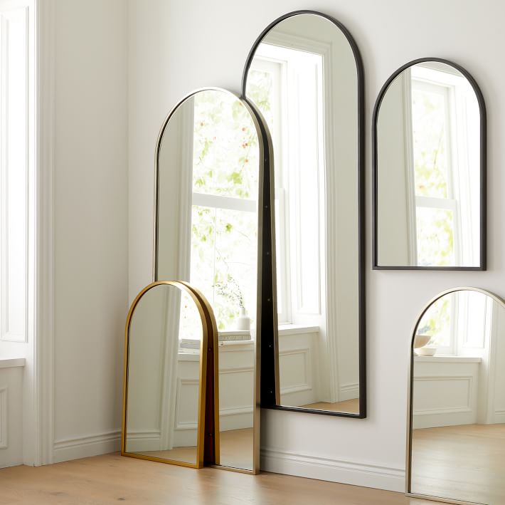 Metal Frame Arched Floor Mirror thumbnail 3