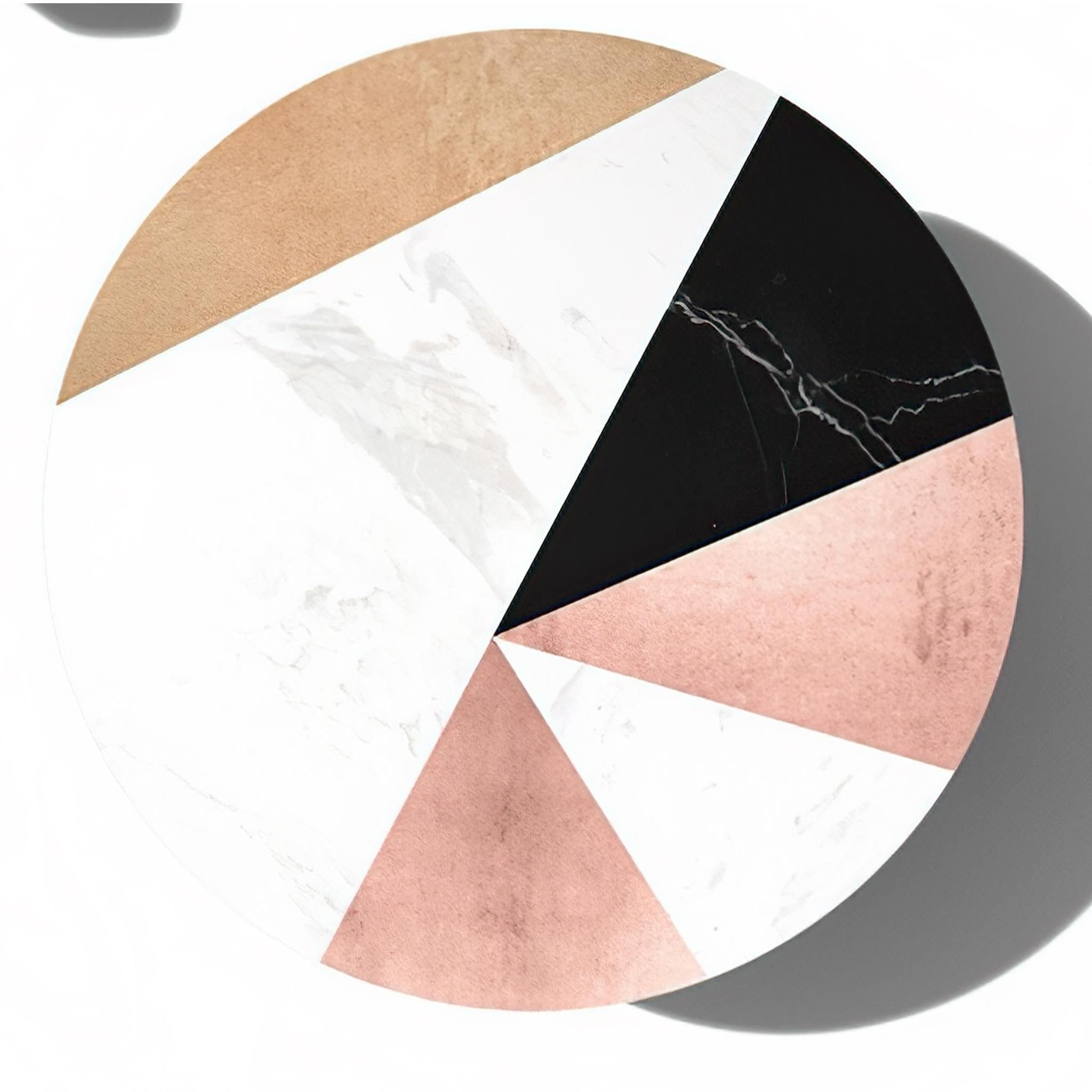 Espresso Round Coffee Table in Metallic Mashup thumbnail 5