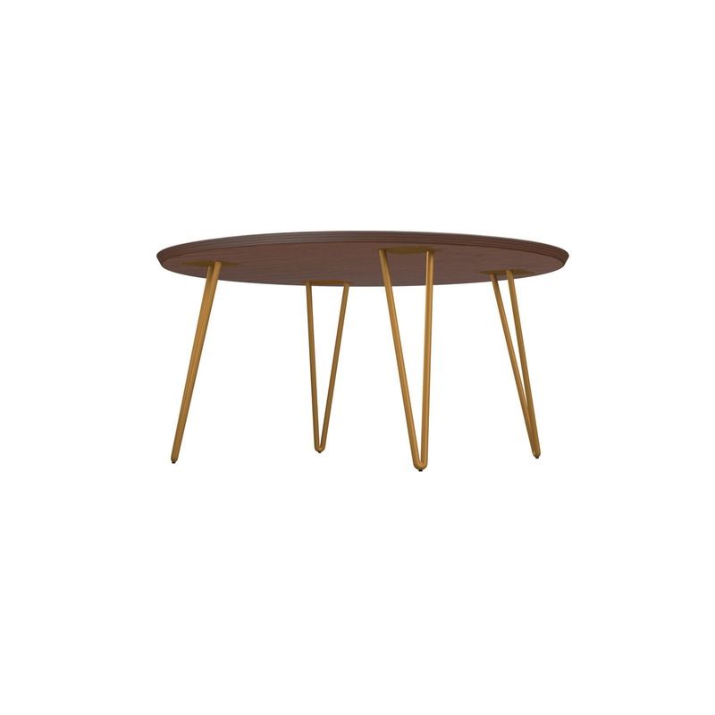 Espresso Round Coffee Table in Metallic Mashup thumbnail 3