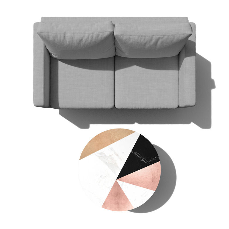 Espresso Round Coffee Table in Metallic Mashup thumbnail 2