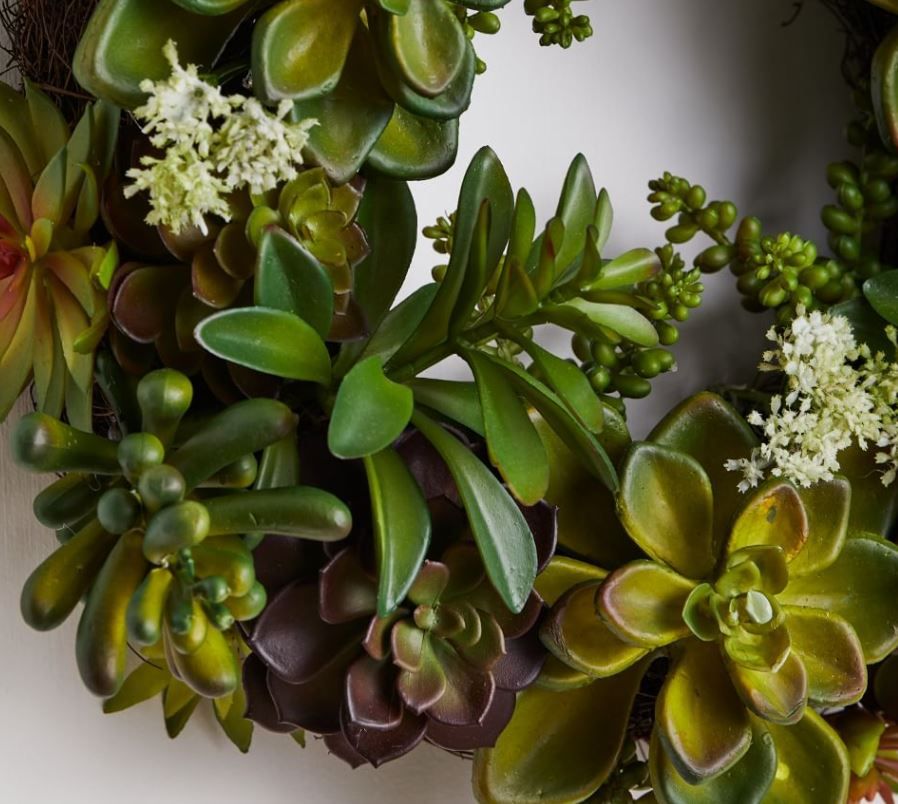 Faux Succulent Wreath thumbnail 3