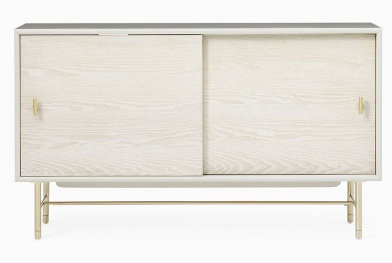Modernist Wood and Lacquer Shallow Media Console thumbnail 3