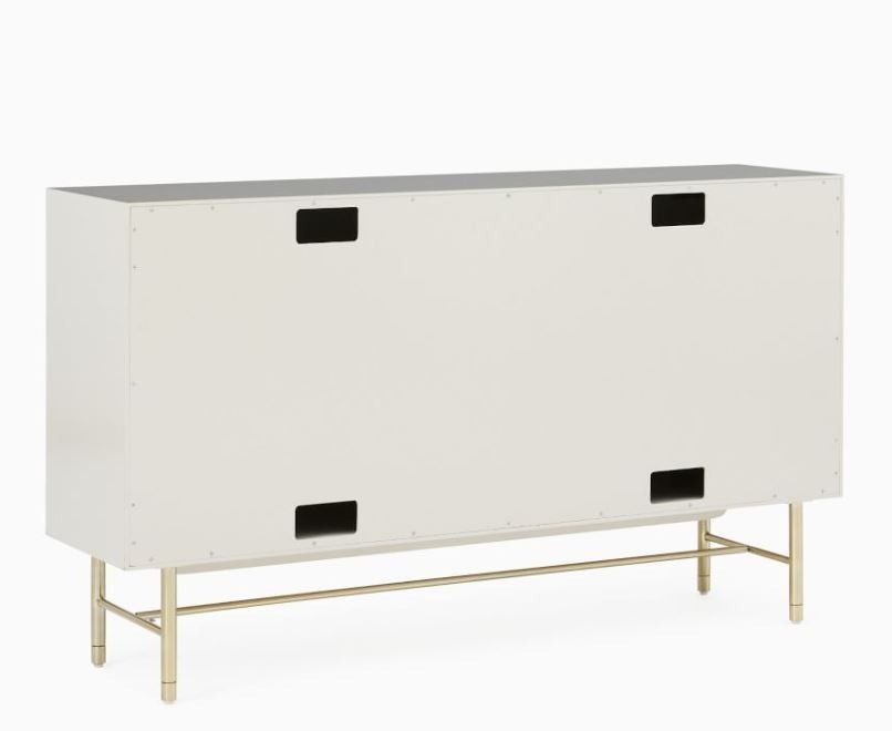Modernist Wood and Lacquer Shallow Media Console thumbnail 5