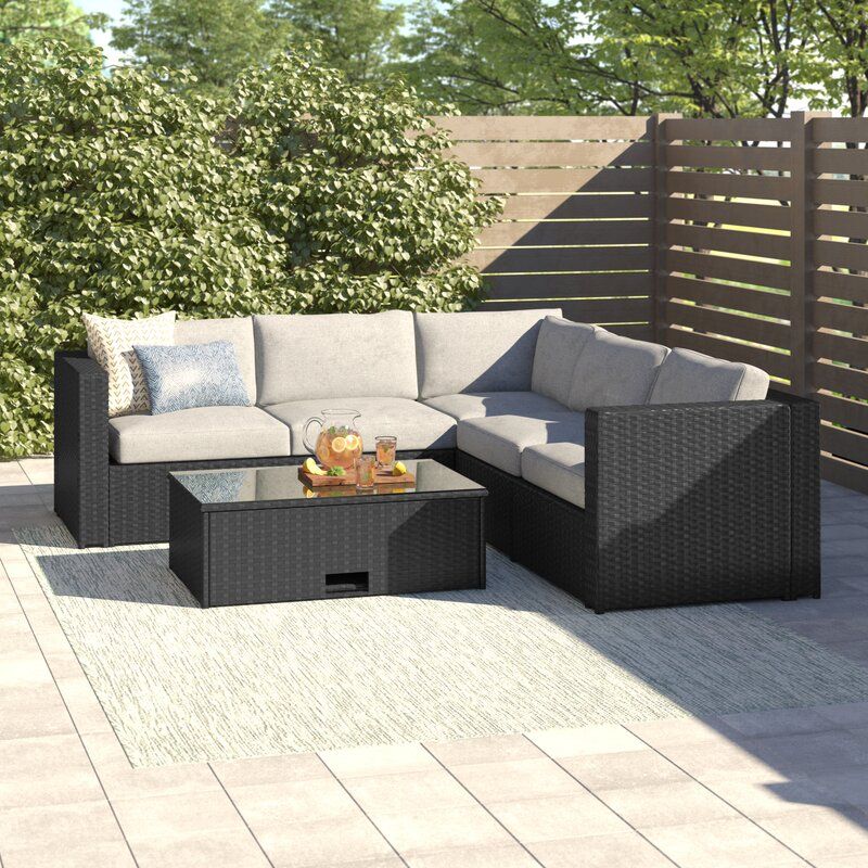 Cotswald 4 Piece Rattan Sectional thumbnail 2