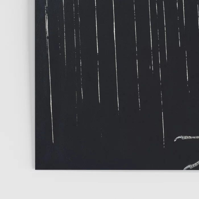 Egret standing in rain_print Poster thumbnail 3