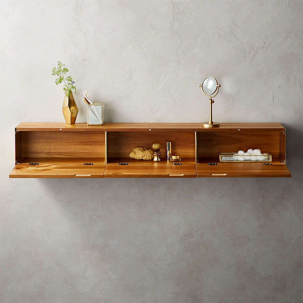 HIDE N SEEK LARGE ACACIA STORAGE SHELF thumbnail 5