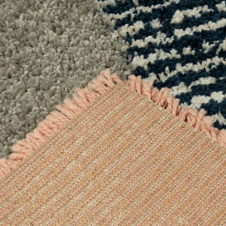 Elenora Shag Orange Gray Brown Rug-7'10"x10' thumbnail 5