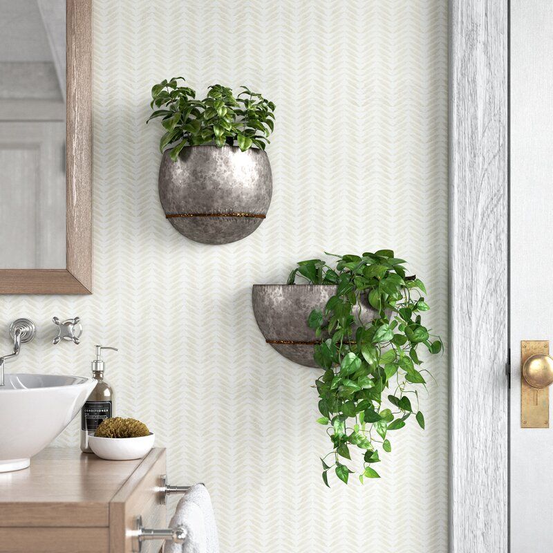 Dunigan 2 Piece Metal Wall Planter Set thumbnail 4