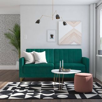 Skylar Coil Futon Modern Sofa Bed and Couch thumbnail 2
